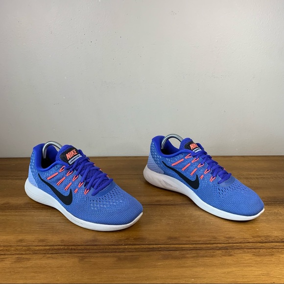 Nike Womens Lunarglide 8 Blue Orange Black Running Shoe Size 9.5 - Picture 4 of 9